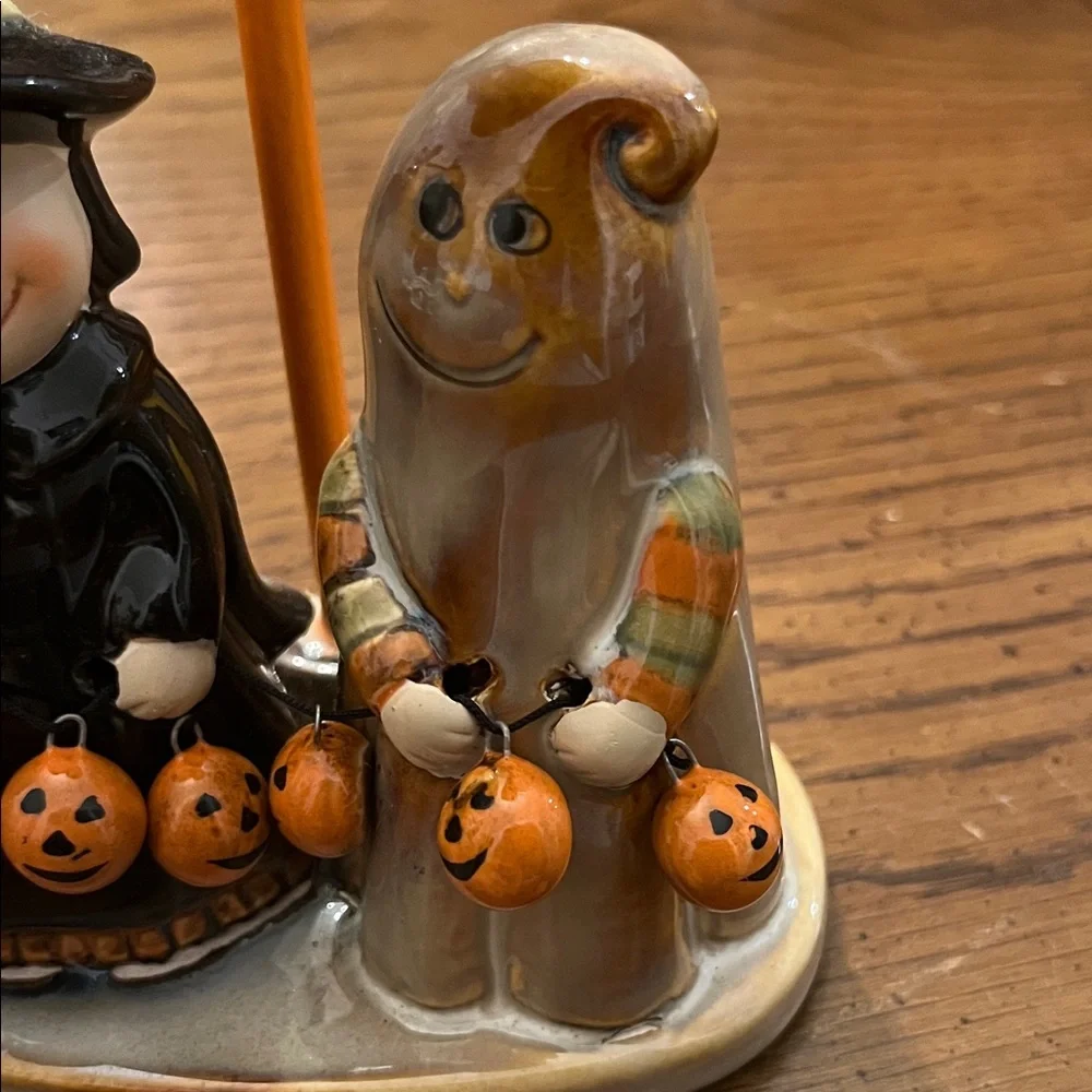 Yankee Candle Ronnie Walter‎ Halloween Witch and Cat Candle Holder